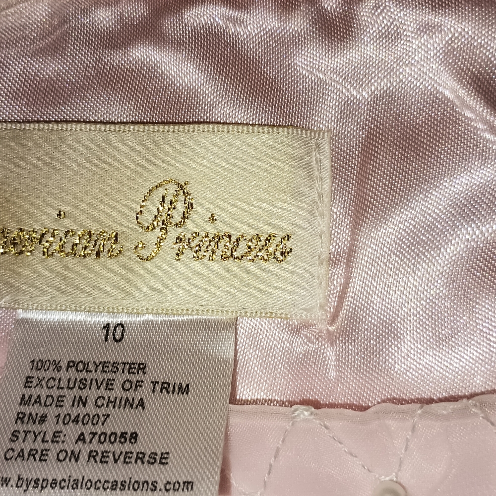 This is a size 10 American princess dress